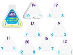 Addition & Subtraction Three-Corner® Flash Cards