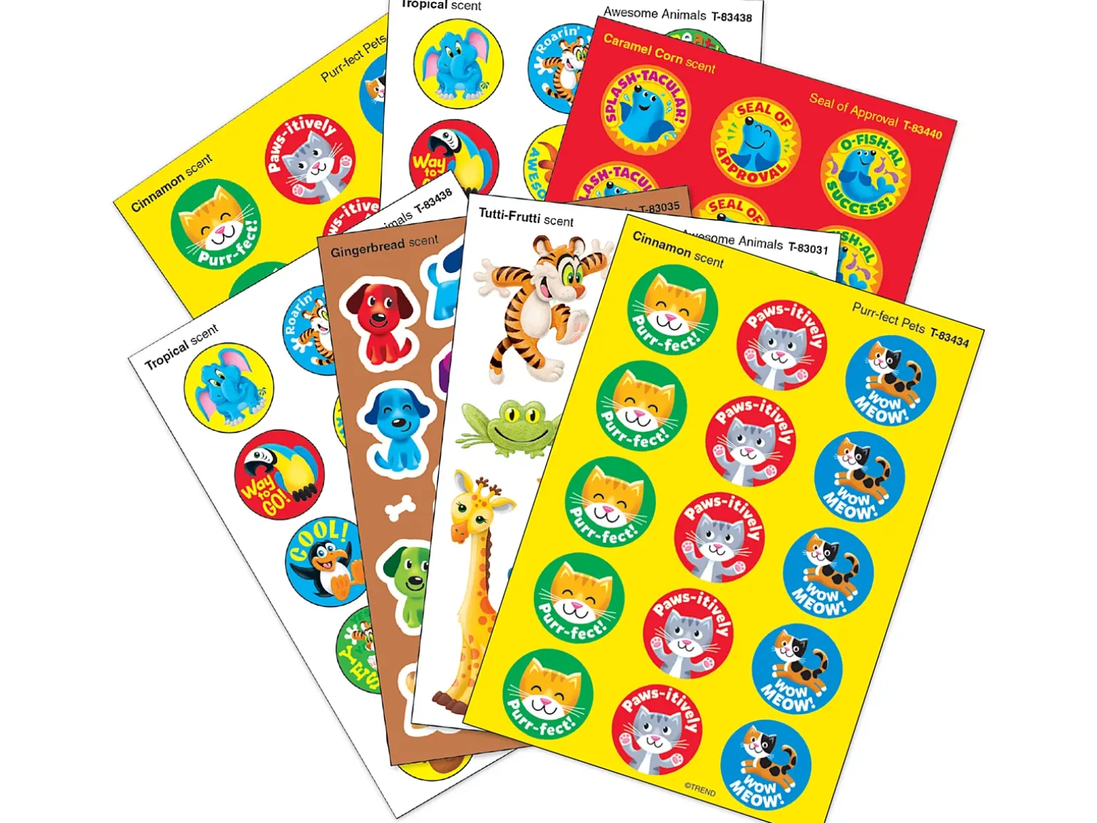 Animal Pals Scented Motivational Stickers - Variety Pack