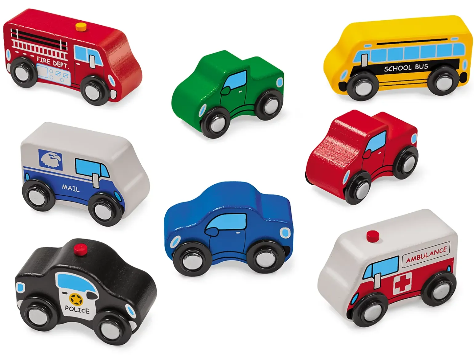 Around Town Vehicles - Set of 8