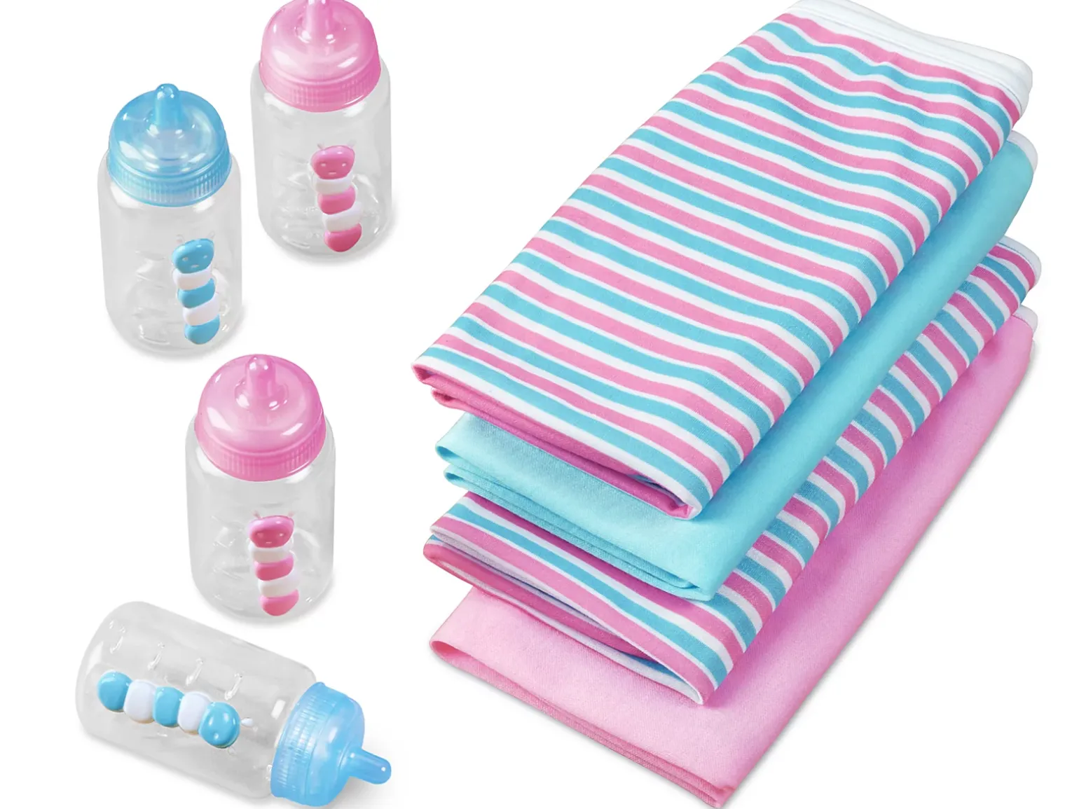 Baby Doll Blankets & Bottles