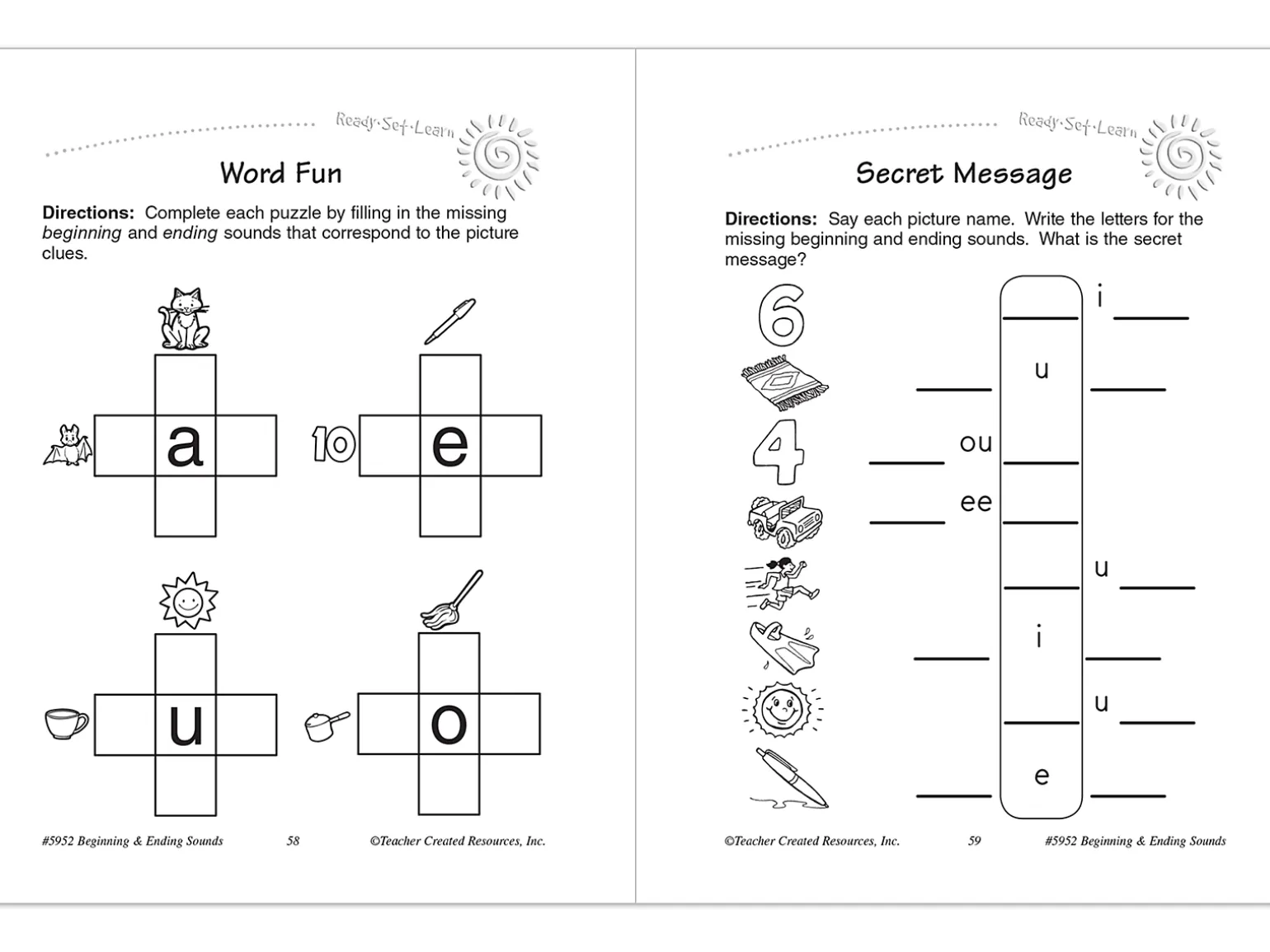 Beginning & Ending Sounds Workbook