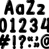 Black Bubble 4" Punch-Out Letters