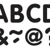 Black 2" Magnetic Punch-Out Letters