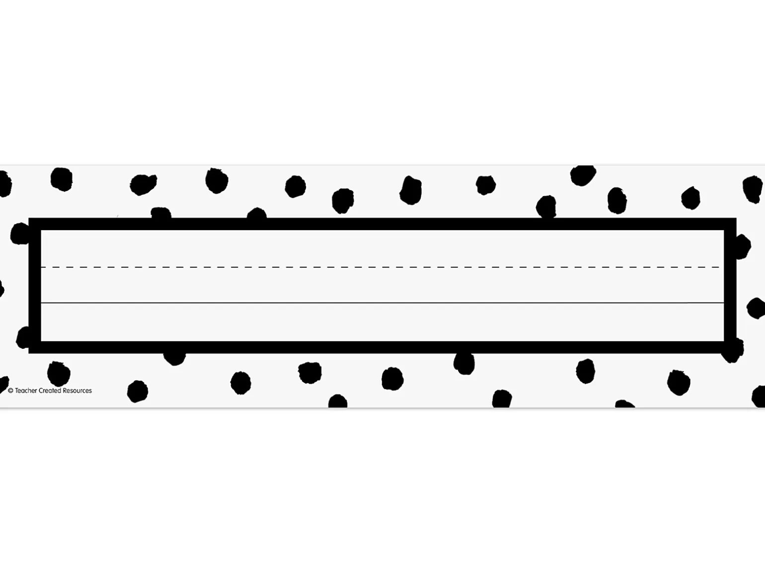 Black Painted Dots on White Nameplates