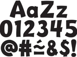 Black Playful 4" Punch-Out Letters