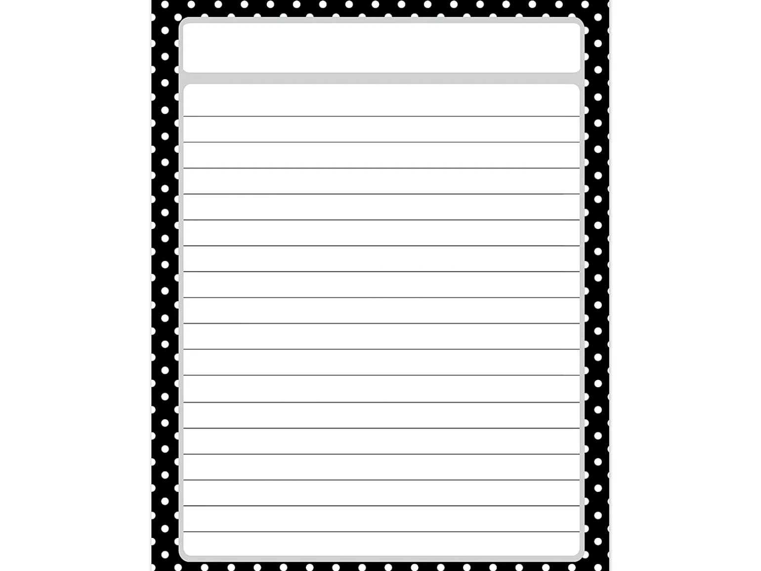 Black Polka Dot Lined Poster