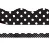 Black Polka Dot Magnetic Scalloped Border