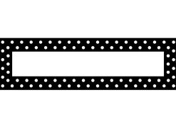 Black Polka Dot Nameplates