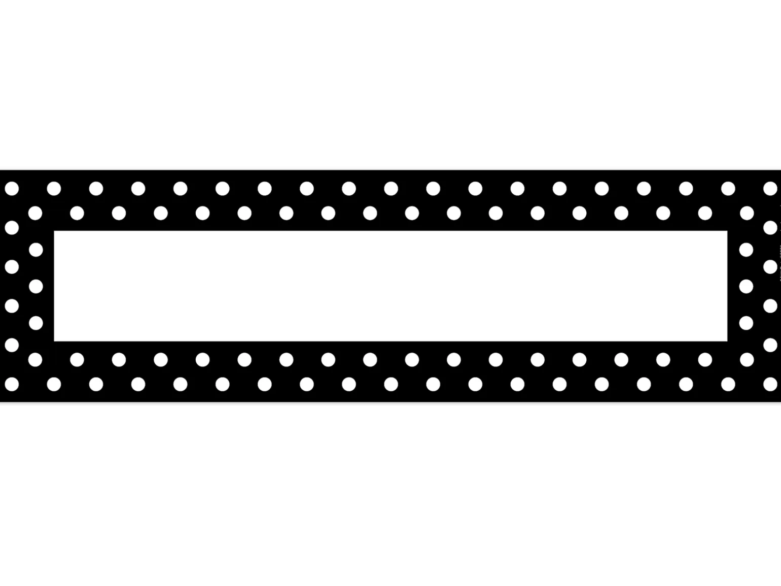 Black Polka Dot Nameplates