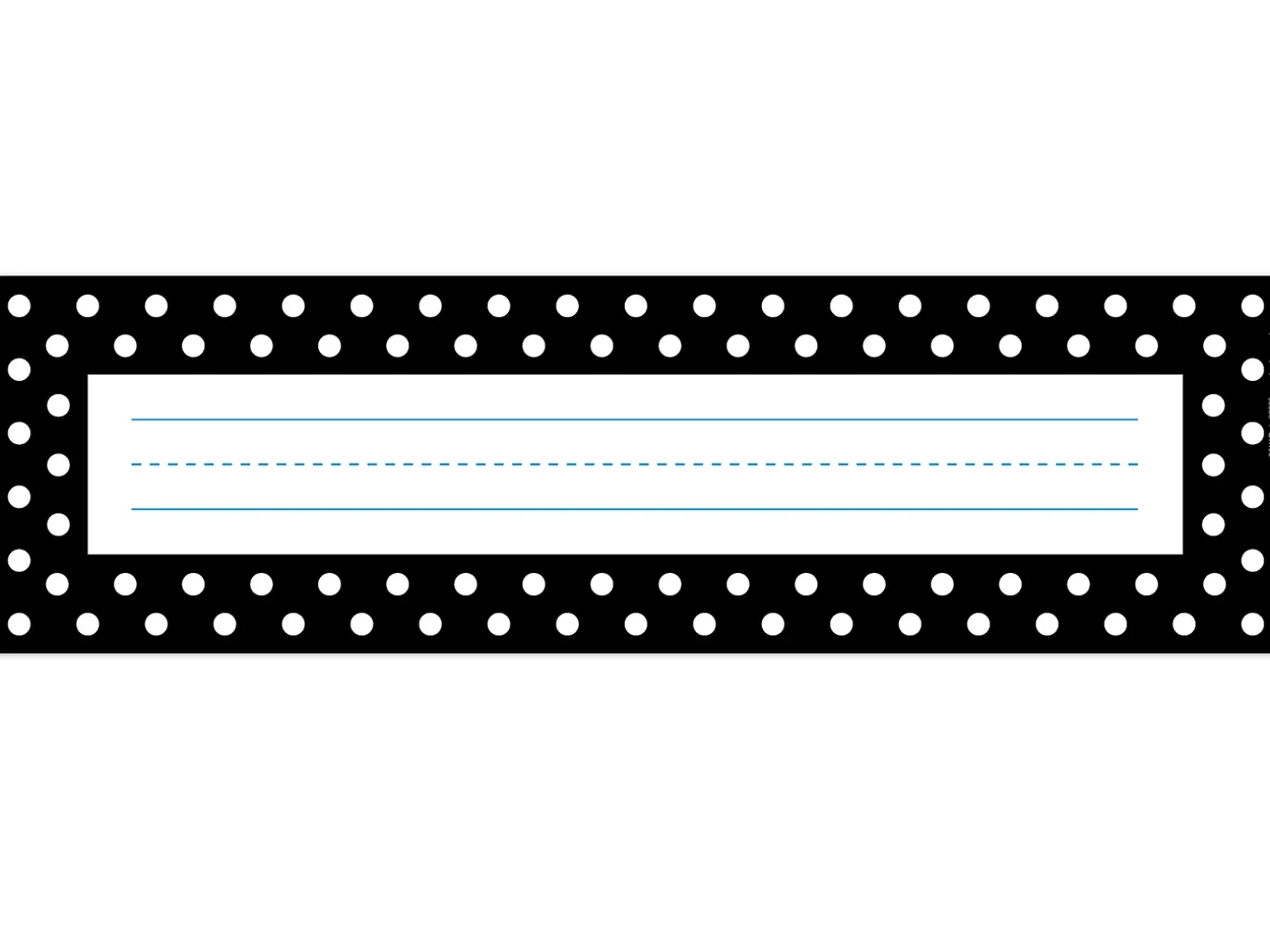 Black Polka Dot Nameplates