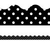 Black Polka Dot Scalloped Border