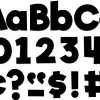 Black 4" Punch-Out Letters