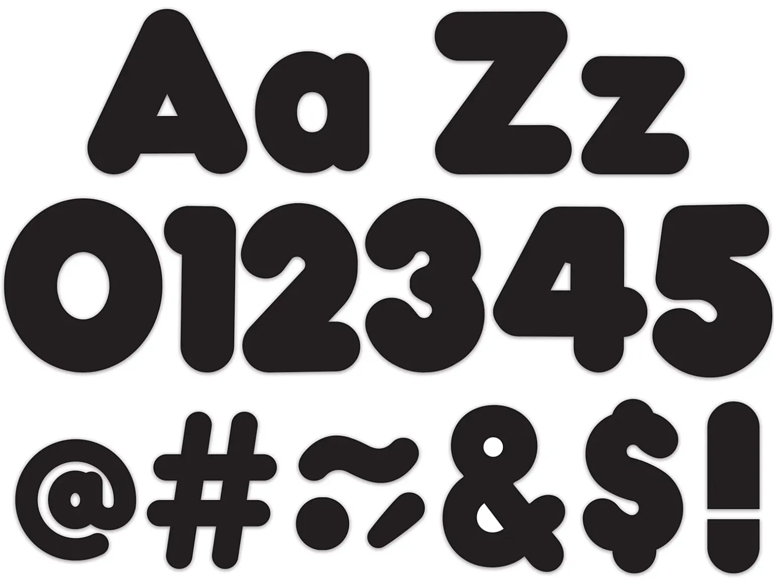 Black 4" Punch-Out Letters