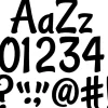 Black Stylish 4" Punch-Out Letters