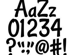 Black Stylish 4" Punch-Out Letters