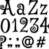 Black Swirl 4" Punch-Out Letters