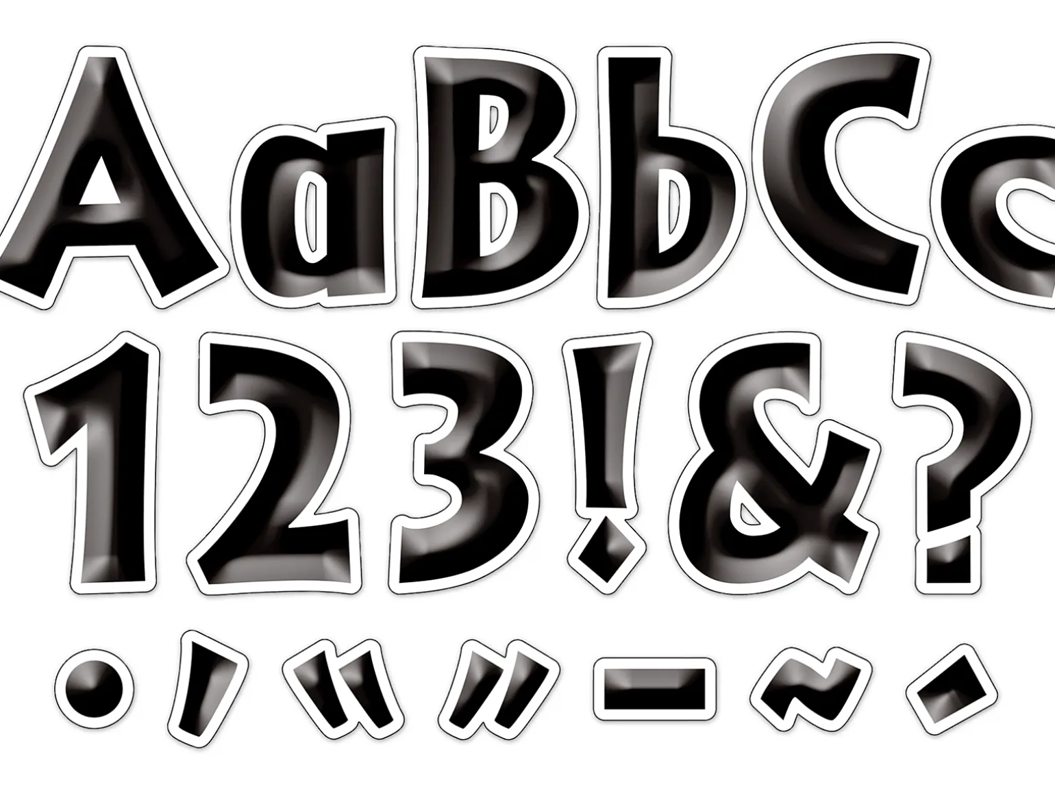 Black Tie Affair 4" Punch-Out Letters