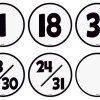 Black & White Calendar Mini Accents