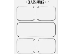 Black & White Classroom Rules Poster