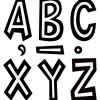 Black & White Fun Font 7" Punch-Out Letters