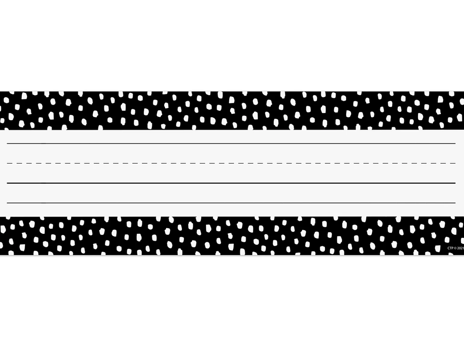 Black & White Messy Dot Nameplates