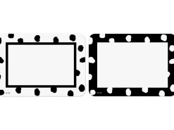Black & White Painted Dots Name Tags - Variety Pack