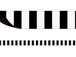 Black & White Striped Magnetic Border