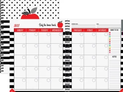 Black, White & Stylish Brights Lesson Plan & Record Book