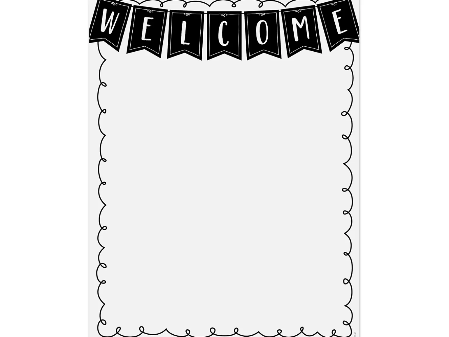 Black & White Welcome Poster