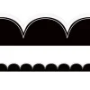 Black with White Scalloped Border
