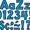 Blue Playful 4" Punch-Out Letters
