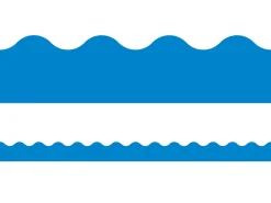 Blue Scalloped Border