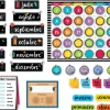 Bold & Bright Spanish Calendar Bulletin Board Set