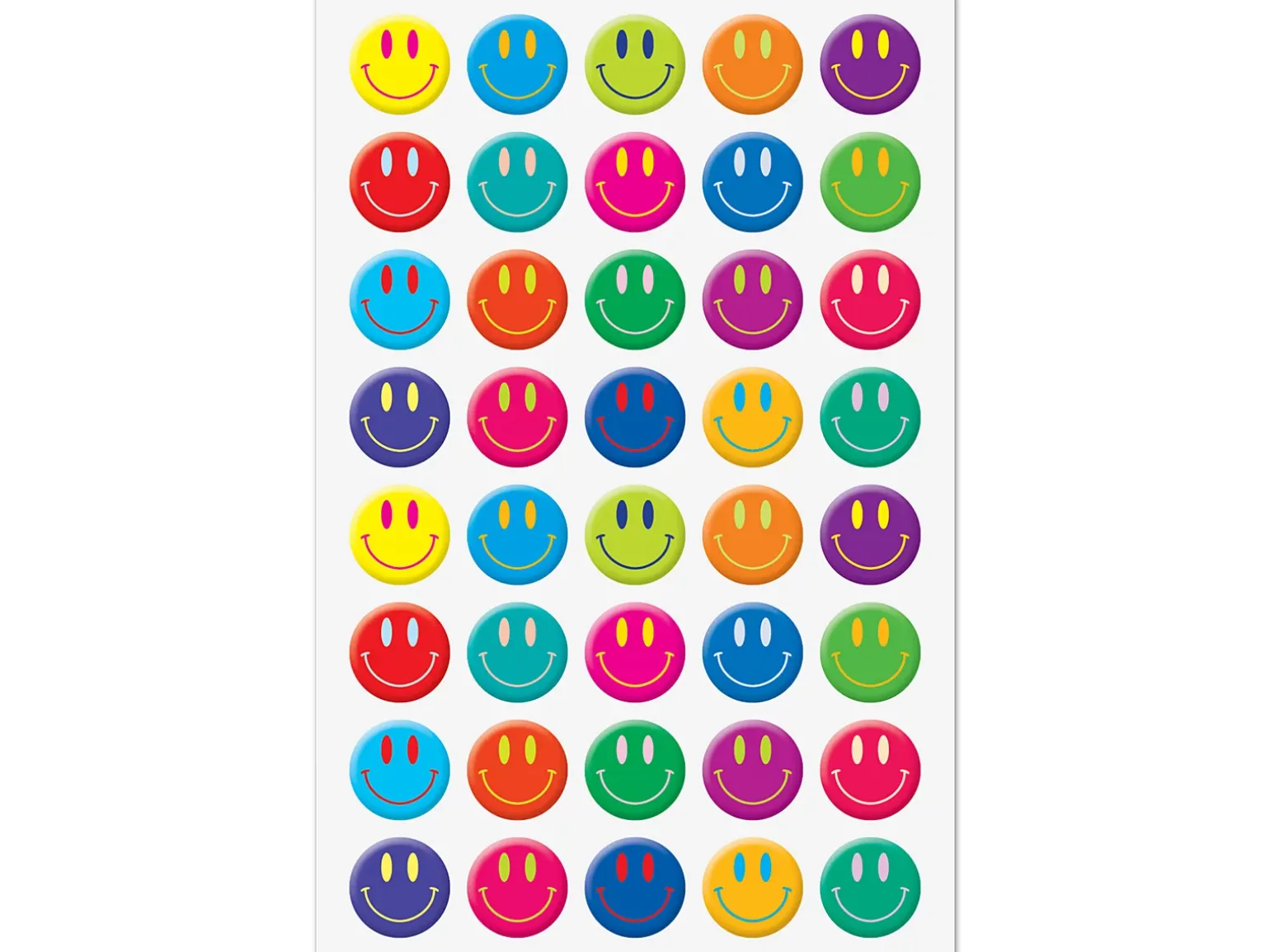 Bright Smiley Face Stickers