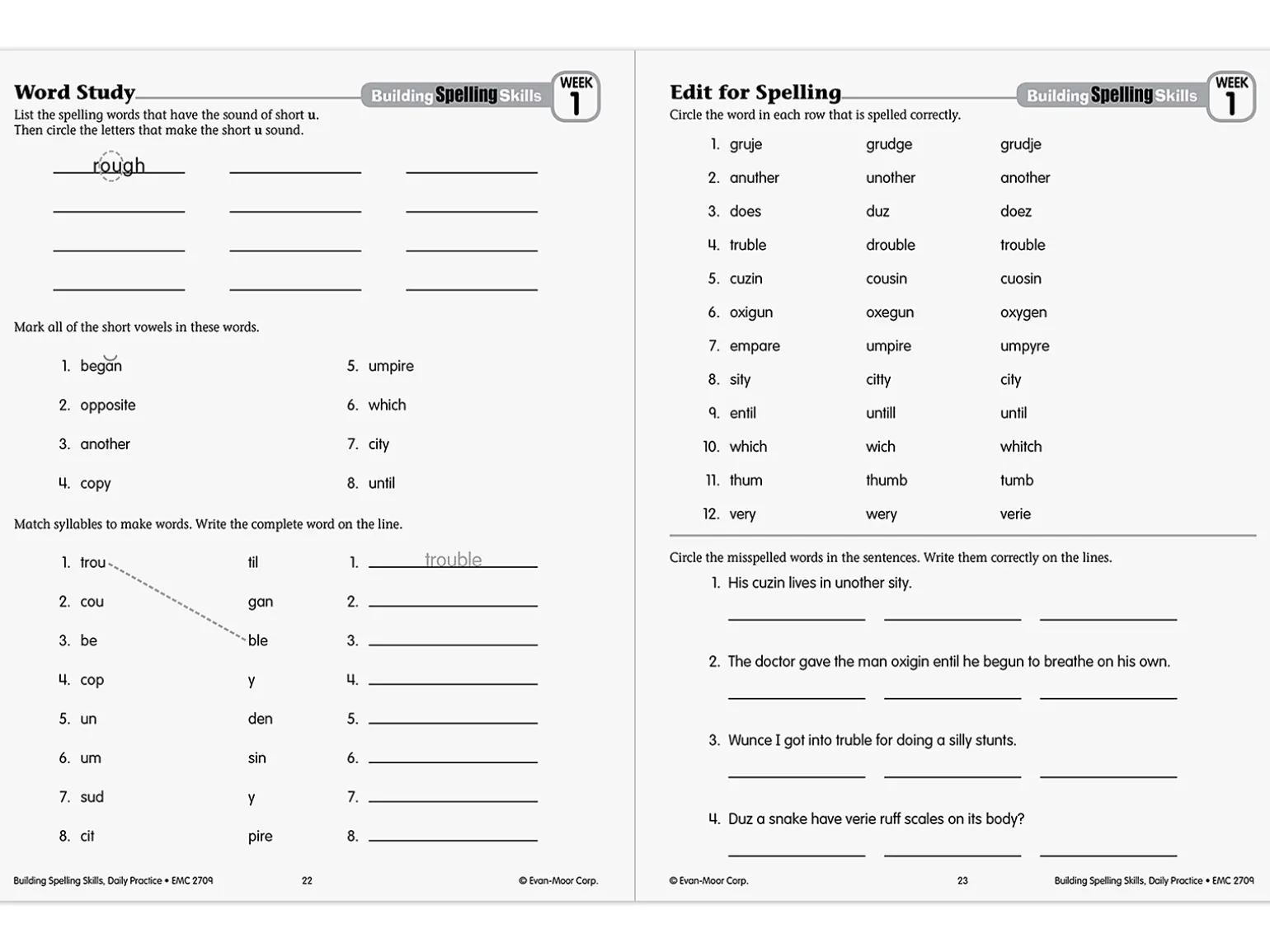 Building Spelling Skills Workbook - Gr. 5