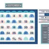 Calm & Cool Calendar Bulletin Board Set