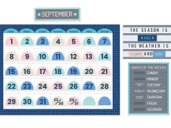 Calm & Cool Calendar Bulletin Board Set