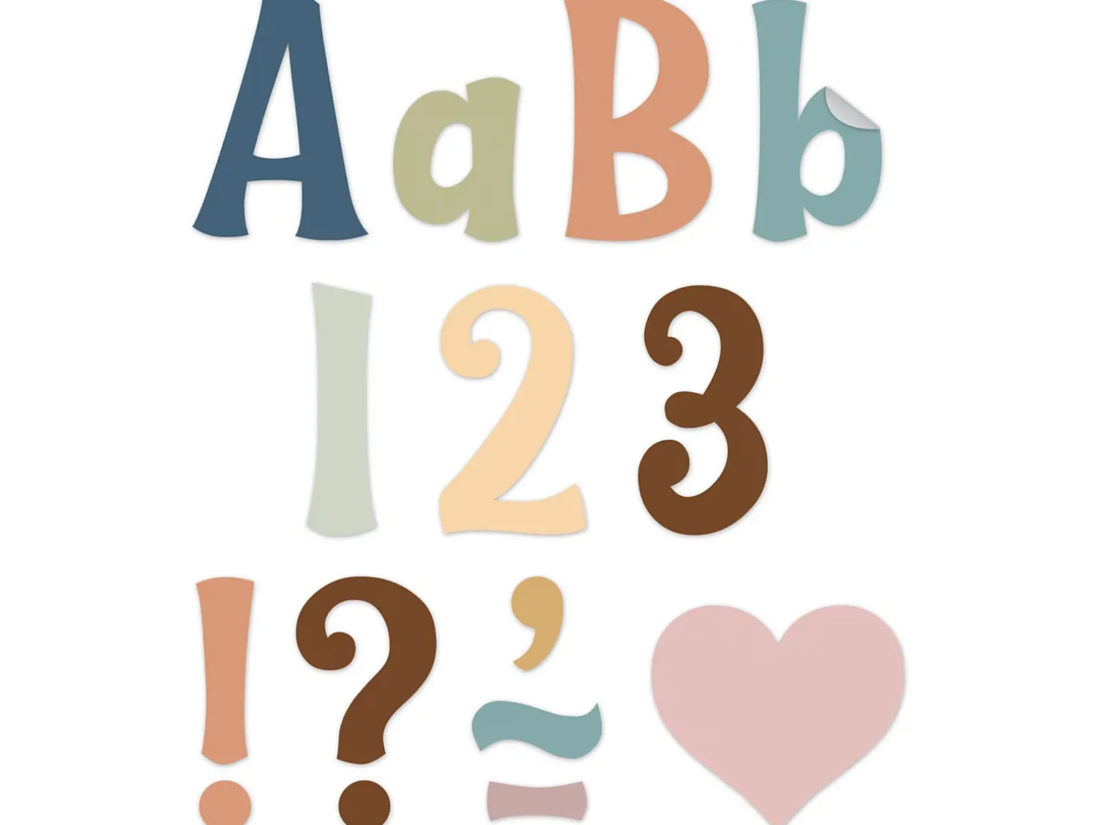 Calming Colors 4" Punch-Out Letters