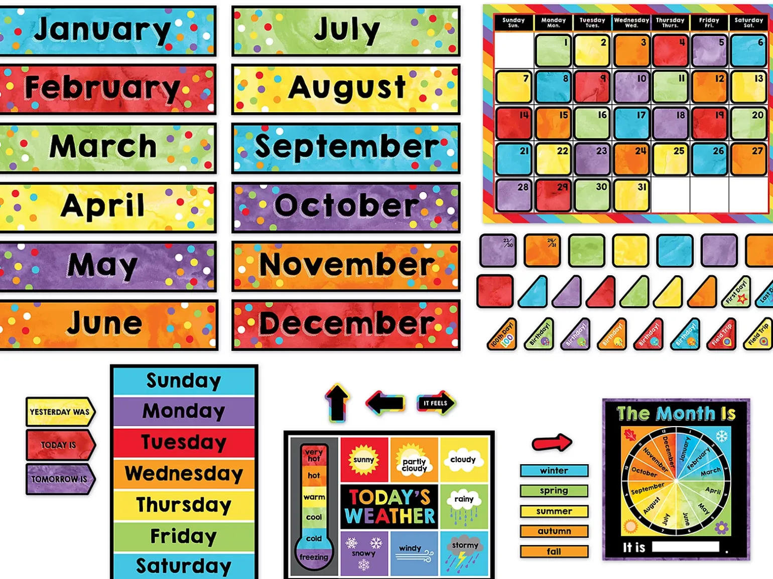 Celebrate Learning Calendar Bulletin Board Set