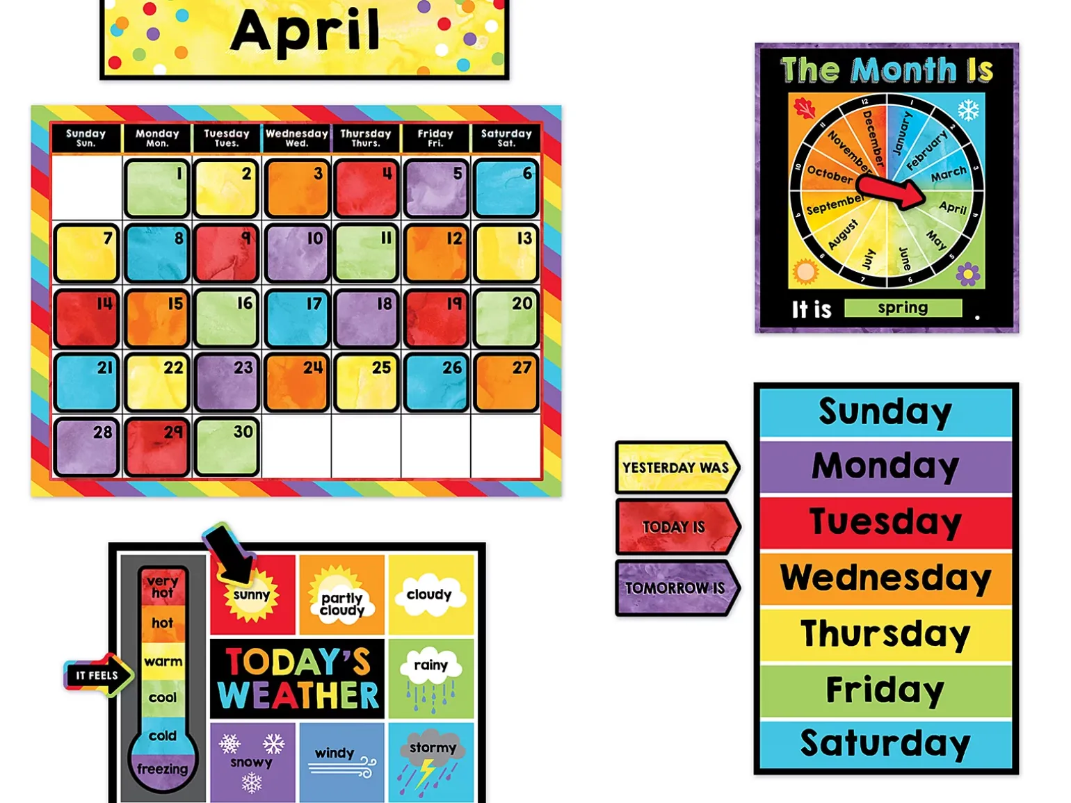 Celebrate Learning Calendar Bulletin Board Set
