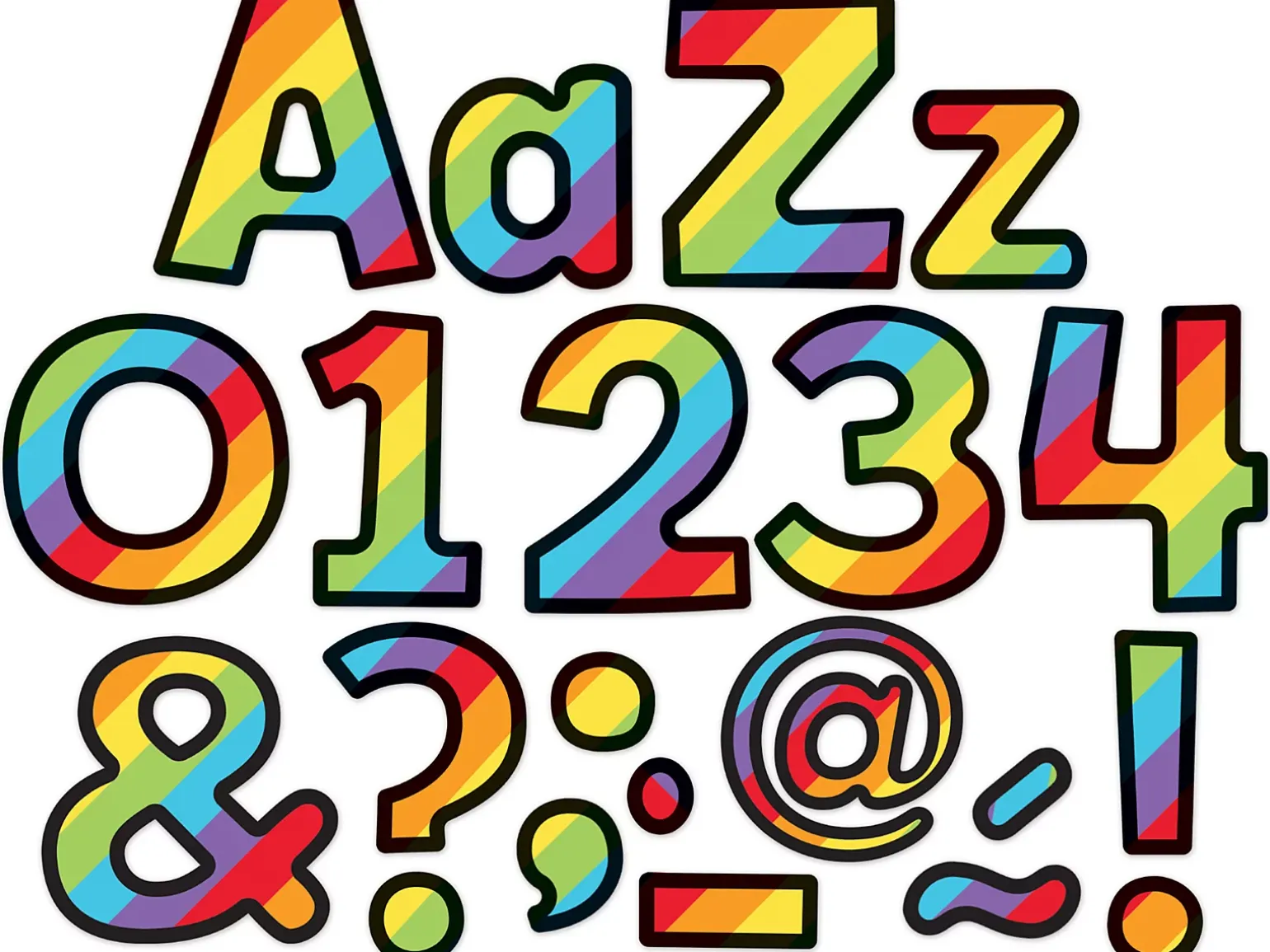 Celebrate Learning Rainbow 4" Punch-Out Letters
