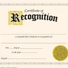 Certificate of Recognition Awards