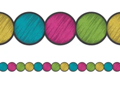 Chalkboard Brights Circle Border