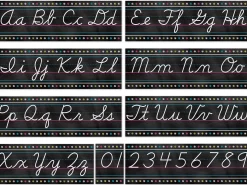 Chalkboard Brights Cursive Bulletin Board Set