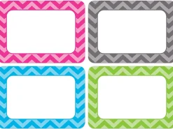 Chevron Name Tags - Variety Pack