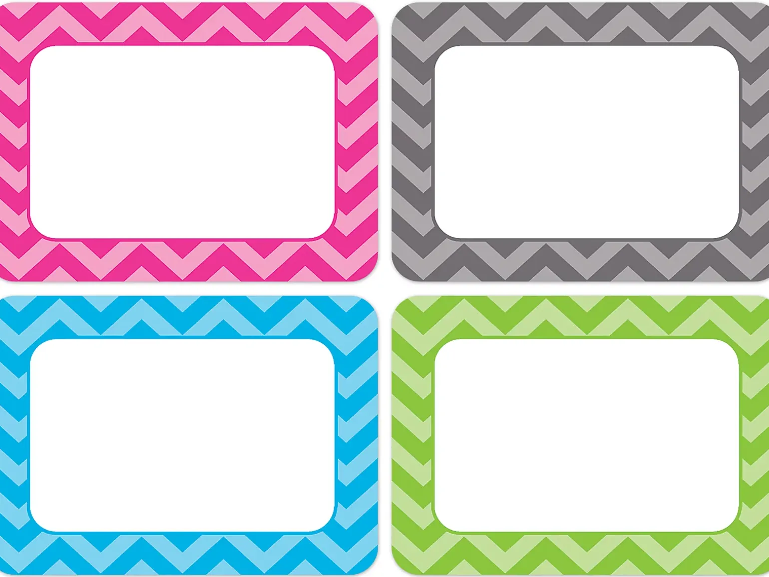 Chevron Name Tags - Variety Pack