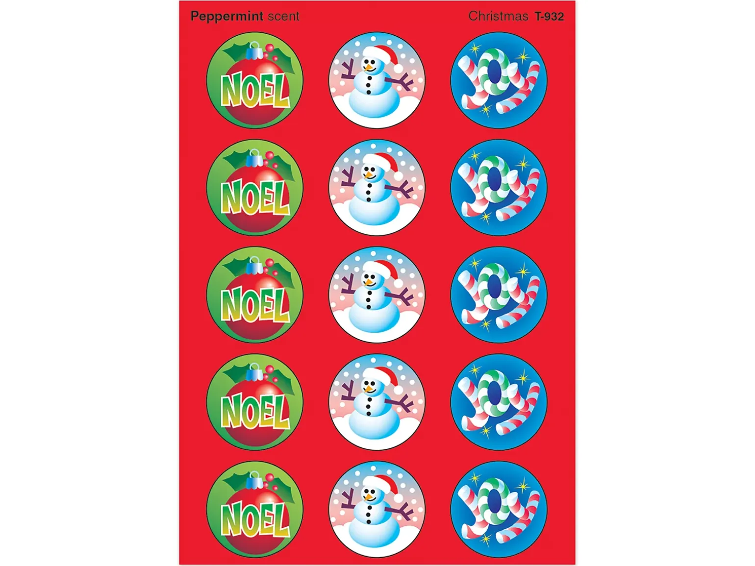 Christmas Peppermint-Scented Stickers