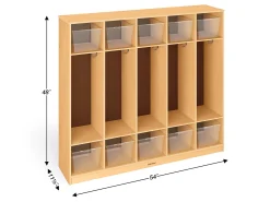 Classic Birch Coat Lockers for 10