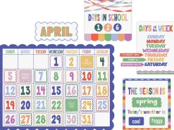 Color Crush Calendar Bulletin Board Set