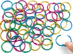 Colorful Book Rings - Set of 50